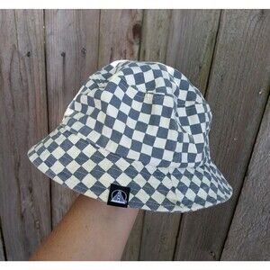 Weld x Sanfranpsycho Bucket Hat Gray White Checkerboard